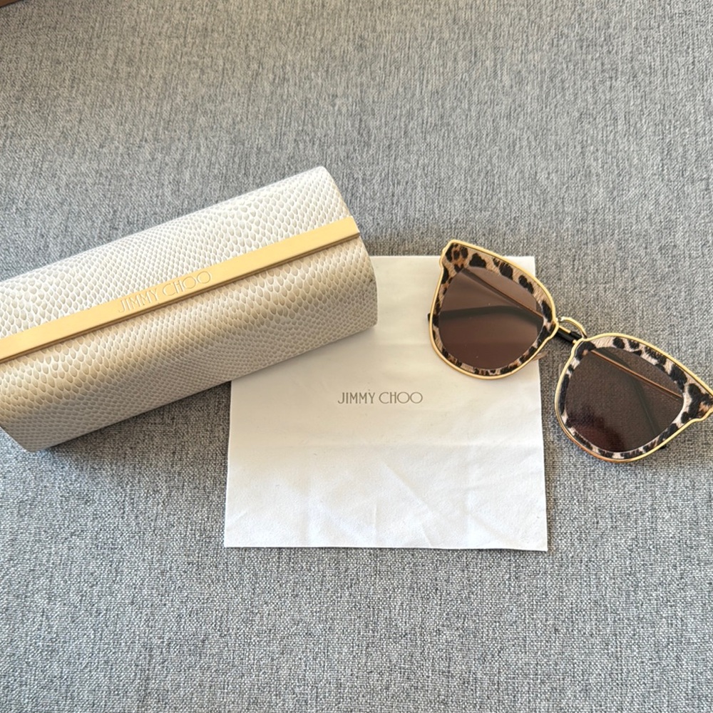 Jimmy Choo Leopard Print Sunglasses